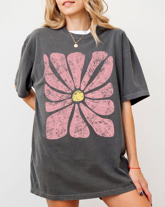 Gorgeous Abstract Flower Boho Floral Design Summer Vibes Garden Festival Nature Inspired Vintage Look Comfort Colors Tee