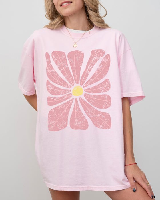 Gorgeous Abstract Flower Boho Floral Design Summer Vibes Garden Festival Nature Inspired Vintage Look Comfort Colors Tee