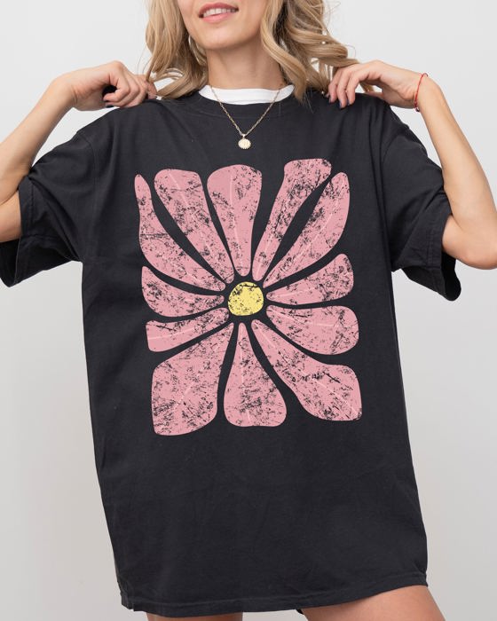 Gorgeous Abstract Flower Boho Floral Design Summer Vibes Garden Festival Nature Inspired Vintage Look Comfort Colors Tee