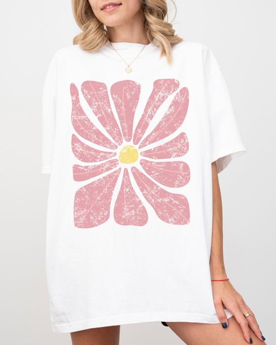 Gorgeous Abstract Flower Boho Floral Design Summer Vibes Garden Festival Nature Inspired Vintage Look Comfort Colors Tee