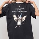 Large Black It Is I, Your Fairy Godpossum Opossum Meme That Whimsically Celebrates Quirky Critter Love And Memes Comfort Colors Tee