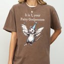 Large Espresso Brown It Is I, Your Fairy Godpossum Opossum Meme That Whimsically Celebrates Quirky Critter Love And Memes Comfort Colors Tee
