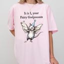 Small Blossom Light Pink It Is I, Your Fairy Godpossum Opossum Meme That Whimsically Celebrates Quirky Critter Love And Memes Comfort Colors Tee