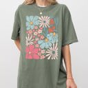  Blossoms Gorgeous Abstract Flowers Boho Floral Design Summer Vibes Gardening Festival Nature Comfort Colors Tee