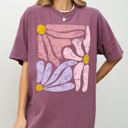 XL Berry Red Pastel Gorgeous Abstract Flowers Boho Floral Design Summer Vibes Gardening Festival Nature Comfort Colors Tee