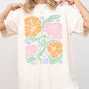  Soft Gorgeous Abstract Boho Floral Summer Vibes Gardening Festival Nature Comfort Colors Tee