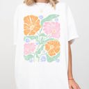 Large White Soft Gorgeous Abstract Boho Floral Summer Vibes Gardening Festival Nature Comfort Colors Tee
