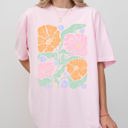 XL Blossom Light Pink Soft Gorgeous Abstract Boho Floral Summer Vibes Gardening Festival Nature Comfort Colors Tee