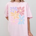  Striking Abstract Flowers Boho Floral Design With Summer Vibes Nature Gardening Festival Comfort Colors Tee