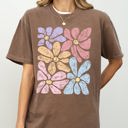  Striking Abstract Flowers Boho Floral Design With Summer Vibes Nature Gardening Festival Comfort Colors Tee