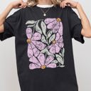  Summery Gorgeous Abstract Flowers Boho Floral Design Summer Vibes Gardening Festival Nature Comfort Colors Tee