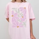 XXL Blossom Light Pink Summery Gorgeous Abstract Flowers Boho Floral Design Summer Vibes Gardening Festival Nature Comfort Colors Tee