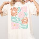 Medium Ivory Cream Bohemian Gorgeous Abstract Flowers Boho Floral Design Summer Vibes Gardening Festival Nature Comfort Colors Tee