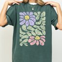  Vintage Gorgeous Abstract Flowers Boho Floral Design Inspired By Nature And Summer Festivals Comfort Colors Tee