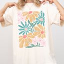  Chic Gorgeous Abstract Flowers Boho Floral Design Summer Vibes Gardening Festival Nature Comfort Colors Tee