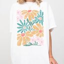 XL White Chic Gorgeous Abstract Flowers Boho Floral Design Summer Vibes Gardening Festival Nature Comfort Colors Tee