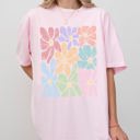 Small Blossom Light Pink Colorful Gorgeous Abstract Flowers Boho Floral Design Summer Vibes Gardening Festival Nature Comfort Colors Tee
