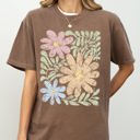  Earthy Gorgeous Abstract Flowers Boho Floral Design Summer Vibes Gardening Festival Nature Comfort Colors Tee