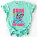 Small Island Reef Bruh We Back, Funny, Alligator, Student, Back To School, Teacher, Comfort Colors T-Shirt