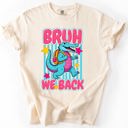 Large Ivory Bruh We Back, Funny, Alligator, Student, Back To School, Teacher, Comfort Colors T-Shirt