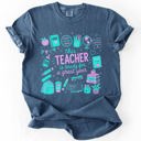 Medium Denim This Teacher Is Ready For A Great Year, Back To School, Student, Teacher Comfort Colors T-Shirt