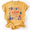Medium Mustard This Teacher Is Ready For A Great Year, Back To School, Student, Teacher Comfort Colors T-Shirt