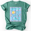 XXXL Light Green Happy To See Your Face, Trending Stripes, Teacher, Student, Back To School Comfort Colors T-Shirt