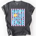 Large Pepper Happy To See Your Face, Trending Stripes, Teacher, Student, Back To School Comfort Colors T-Shirt