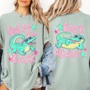 XXL Bay Sage Green Guess Who's Back, Funny Alligator, Back To School, Front and Back, Teacher, Student, Comfort Colors T-Shirt