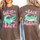 Small Espresso Guess Who's Back, Funny Alligator, Back To School, Front and Back, Teacher, Student, Comfort Colors T-Shirt