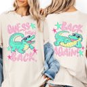 Large Ivory Guess Who's Back, Funny Alligator, Back To School, Front and Back, Teacher, Student, Comfort Colors T-Shirt