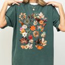 Large Blue Spruce Green Autumn Pressed Leaves Beautiful Nature Flowers Botanical Fall Comfort Colors Tee