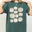 Medium Blue Spruce Green Autumn Pumpkins, Simplicity, Fall, Thanksgiving, Halloween Seasonal Comfort Colors Tee