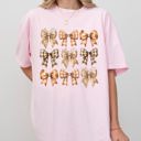 Large Blossom Light Pink Autumn Ribbons, Bows, Coquette, Girly, Thanksgiving, Fall, Halloween Comfort Colors Tee