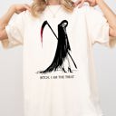  Bitch I Am The Treat Trick Or Treat Death Skeleton Witch Crude Sarcastic Vulgar Comfort Colors Tee