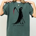  Bitch I Am The Treat Trick Or Treat Death Skeleton Witch Crude Sarcastic Vulgar Comfort Colors Tee