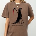 XXL Espresso Brown Bitch I Am The Treat Trick Or Treat Death Skeleton Witch Crude Sarcastic Vulgar Comfort Colors Tee