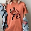 Medium Yam Bite Me Lips Vampire Funny Sexy Crude Sarcastic Vulgar Edition Comfort Colors Tee