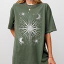  Celestial Stars, Moon, Mystical, Space Night Sky Print Limited Edition Comfort Colors Tee