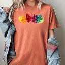 Medium Yam Colorful Autumn Leaves Fall Foliage Botanical Halloween Thanksgiving Comfort Colors Tee