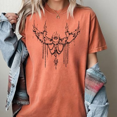 Cybersigilism Eye Wings Tribal Sigilism Magic Intricate Glyphs Comfort Colors Tee