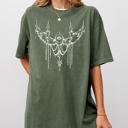 XL Moss Dark Green Cybersigilism Eye Wings Tribal Sigilism Magic Intricate Glyphs Comfort Colors Tee