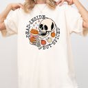 XXL Ivory Cream Dead Inside But Spiced Pumpkin Spice Latte Skeleton Halloween Fall Thanksgiving Comfort Colors Tee