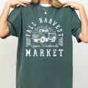 XXXL Blue Spruce Green Fall Harvest Market Hayrides Pumpkins Autumn Thanksgiving Halloween Comfort Colors Tee