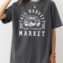 XXXL Pepper Dark Gray Fall Harvest Market Hayrides Pumpkins Autumn Thanksgiving Halloween Comfort Colors Tee