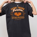XXXL Black Farm Fresh Pumpkins Hand Picked Retro Farm Country Halloween Thanksgiving Autumn Fall Comfort Colors Tee