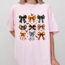 XXL Blossom Light Pink Halloween Bat Bows Girly Ribbons Coquette Spooky Autumn Fall Thanksgiving Comfort Colors Tee