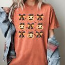 XXXL Yam Halloween Pumpkins Bows Jack-O-Lantern Girly Ribbons Coquette Spooky Autumn Fall Thanksgiving Comfort Colors Tee