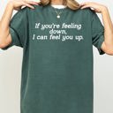 XXL Blue Spruce Green If You're Feeling Down, I Can Feel You Up - Provocative, Bold Graphic Statement Comfort Colors Tee
