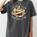  It's Fine, I'm Fine, Everything Is Fine Pumpkin Halloween Jack-O-Lantern Spooky Fall Autumn Comfort Colors Tee